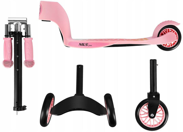 Hulajnoga Dziecięca Trójkołowa Regulowana Składana NILS HLB202