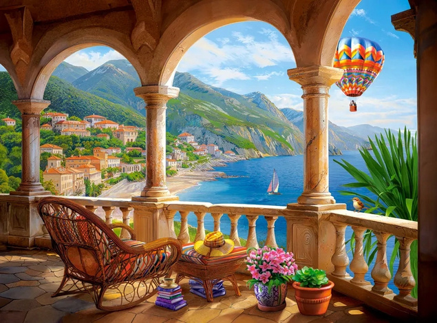 Puzzle 2000 Układanka Krajobraz CZARNOGÓRA Montenegro Widok 9+ Castorland