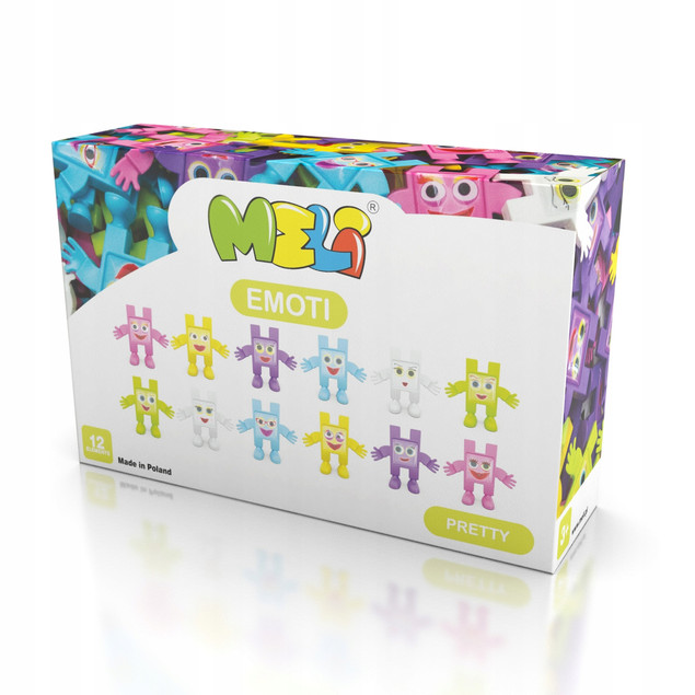 Klocki Meli Figurki Emoti Pretty Zestaw 12 sztuk dla dzieci 3+