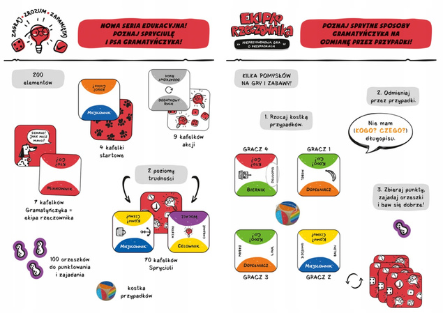 Gra Edukacyjna Ekipa Rzeczownika Nieprzypadkowa Gra O Przypadkach 10+