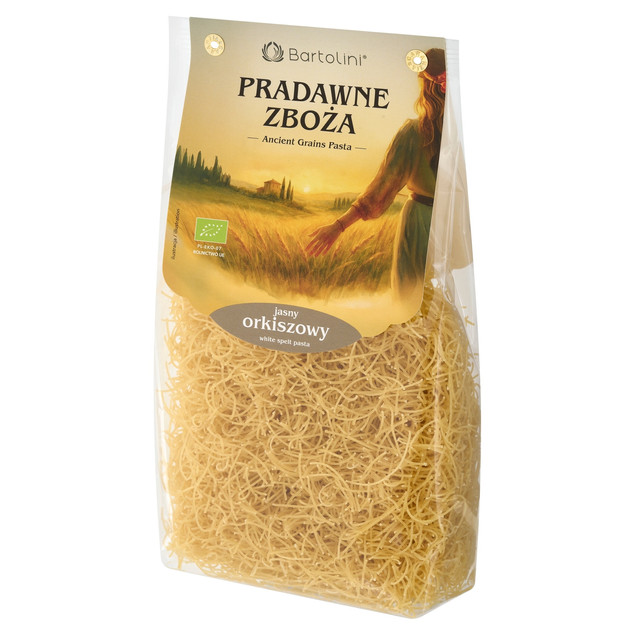 Makaron nitka Bartolini Pradawne Zboża jasny orkiszowy 250 g