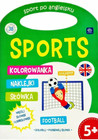 INTERDRUK Kolorowanka z Naklejkami Nauka Angielskiego Sport