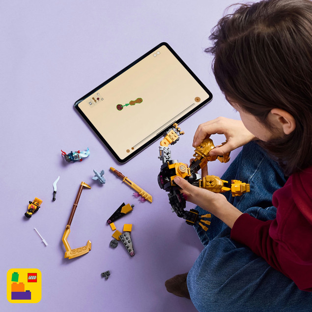 LEGO NINJAGO 71839 Arin i Robot Bojowy Spinjitzu – Modułowy Mech Ninja
