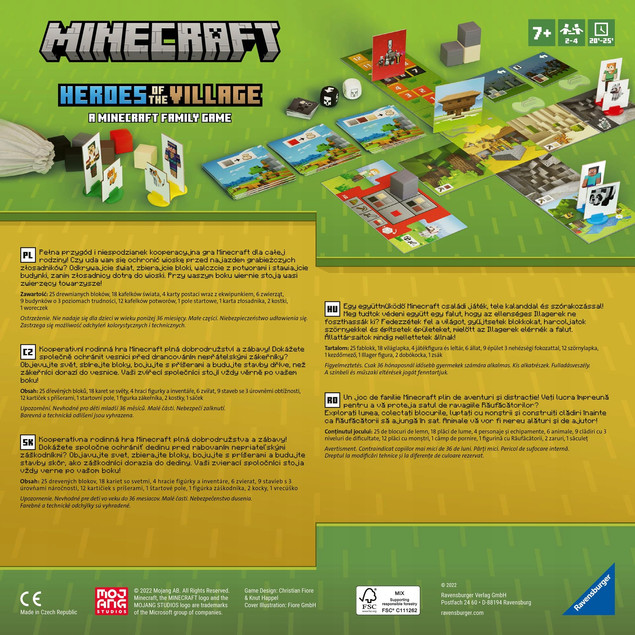 Gra planszowa Minecraft dla dzieci: Uratuj wioskę Ravensburger