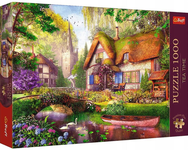 Puzzle 1000 Tea Time Chatka w lesie - Trefl