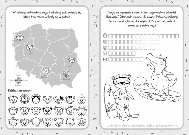 Moja mapa Polski położenie Polski w Europie ćwiczenia dla dzieci