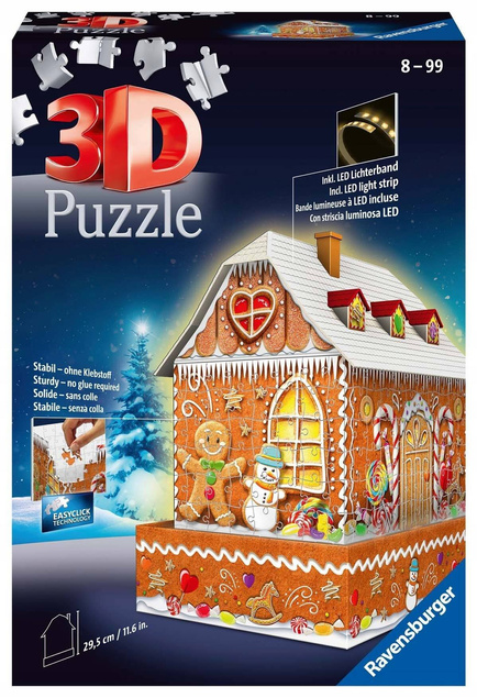 Puzzle 3D 216 Układanka Domek Z Piernika ŚWIĘTA Chatka 8+ Ravensburger