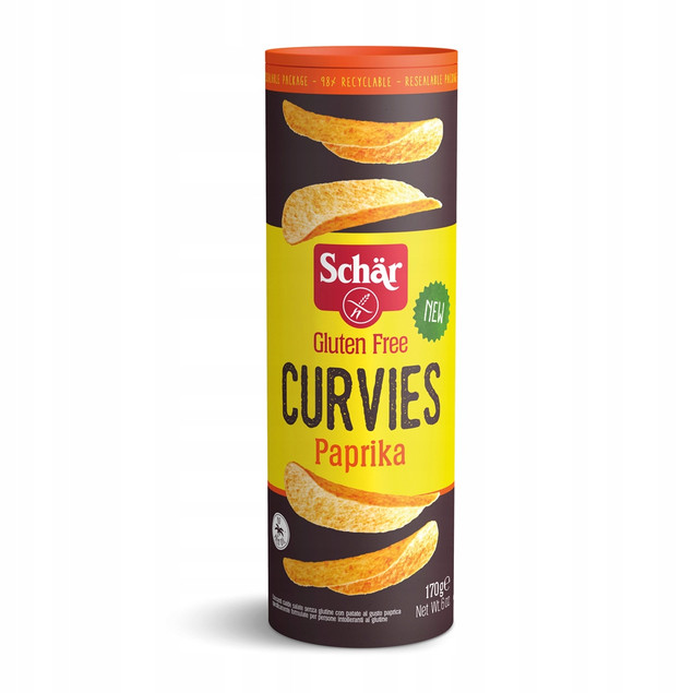 Schar Curvies Chipsy ziemniaczane paprykowe bezglutenowe 170 g