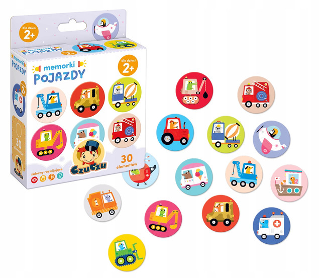 Memorki POJAZDY Gra Pamięciowa 2+ CzuCzu