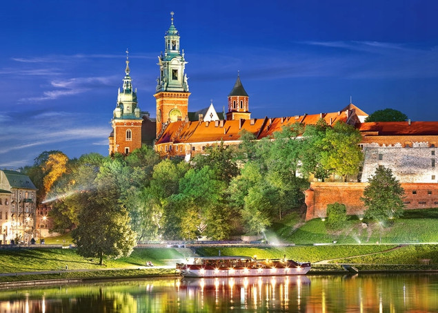 Puzzle 1000 Zamek Na Wawelu ZAMEK KRÓLEWSKI Kraków Wawel Polska 12+ Castor