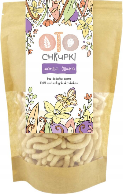 OTO Chrupki Naturalne WANILIA ŚLIWKA Pałeczki Orkiszowe Chia 25g Otolandia