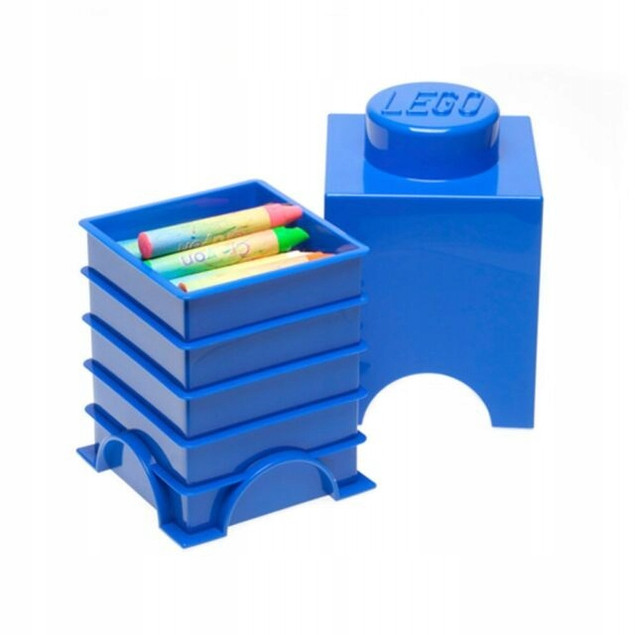 Pojemnik LEGO Storage Brick 1 Klocek Niebieski