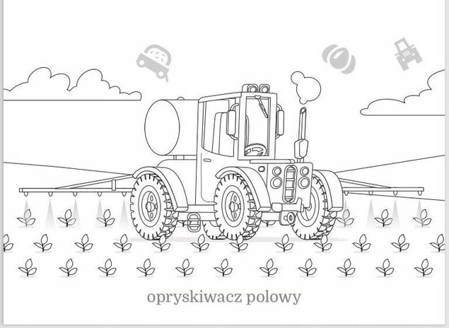 10x Kolorowanka Maluszkowe Malowanie Pojazdy Na Wsi 2+ Skrzat