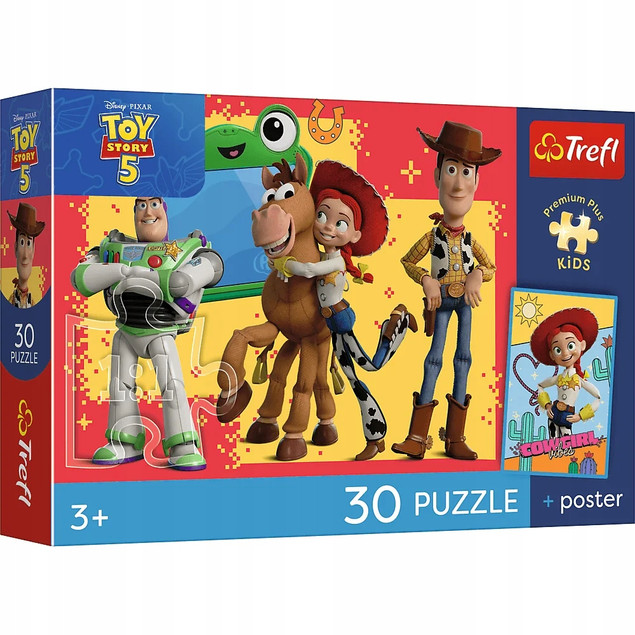 Trefl Puzzle 30 el. Toy Story: Przygody Zabawek + Plakat Kolekcjonerski