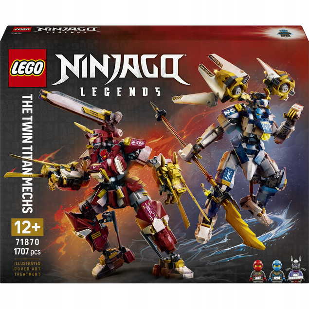 LEGO NINJAGO 71870 Tytanowe Roboty Mechy Kai Nya – Zestaw Klocków