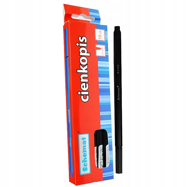 Cienkopisy Schemat Czarny 0.4mm 10 Sztuk
