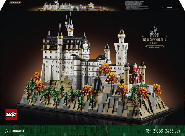 LEGO Architecture 21063 Zamek Neuschwanstein – Kolekcjonerski Model dla Dorosłych