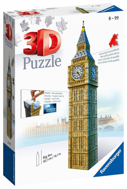 Puzzle 3D Ravensburger Big Ben 216 el. Budowla Model Wieża Zegarowa