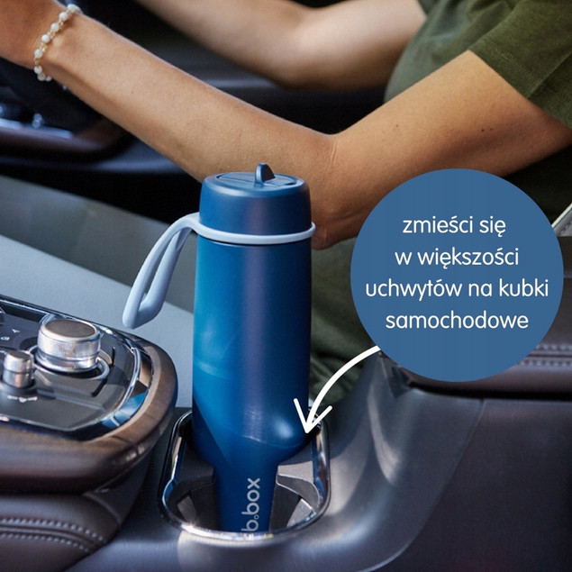 B.box Butelka Termiczna Lagoon 690 ml Niebieska ze Słomką
