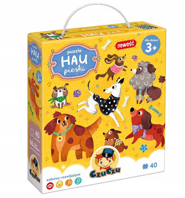 Puzzle Hau Pieski Dla Dzieci 40el. 3+ CzuCzu