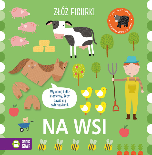 Książka Złóż Figurki. Na wsi Sally Payne - Interaktywne Zwierzęta 4+