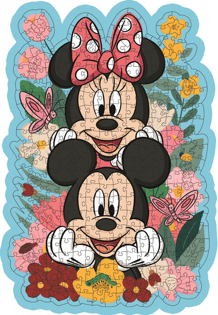Puzzle Ravensburger Drewniane Disney: Mickey i Minnie 300 elementów