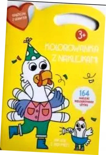 Kolorowanka z naklejkami Na wsi z indykiem
