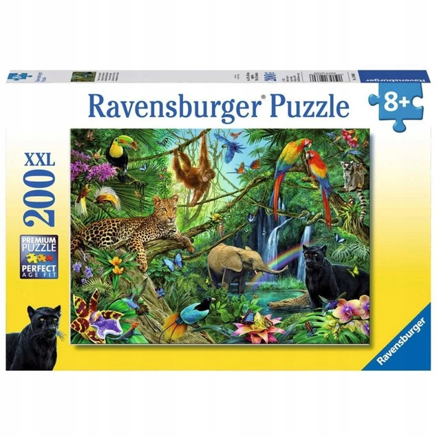 Puzzle Ravensburger 200 Zwierzęta w Dżungli XXL
