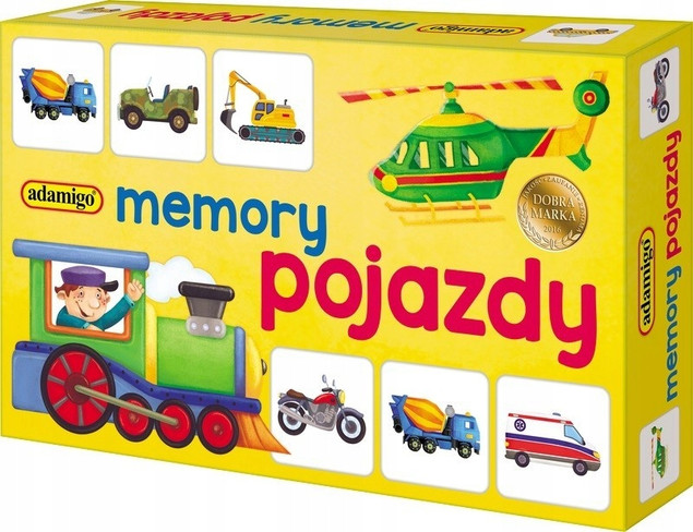 Gra planszowa Adamigo Memory Pojazdy dla Dzieci 3+