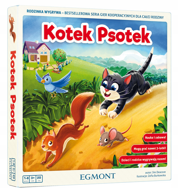 Kotek Psotek Gra Rodzinna Rodzinka Wygrywa Strategiczna 3+ Egmont 007355