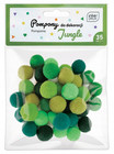 POMPONY DO DEKORACJI, PRAC PLASTYCZNYCH JUNGLE 35 szt. INTERDRUK