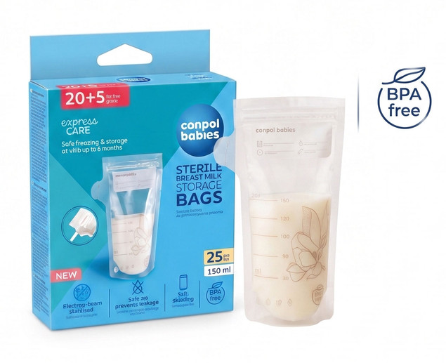 Woreczki na mleko Canpol Babies 150ml 25 szt