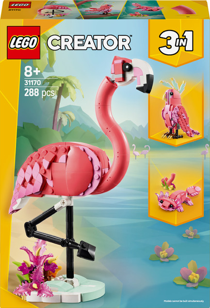 LEGO Creator - Dzikie zwierzęta: różowy flaming 3w1 31170