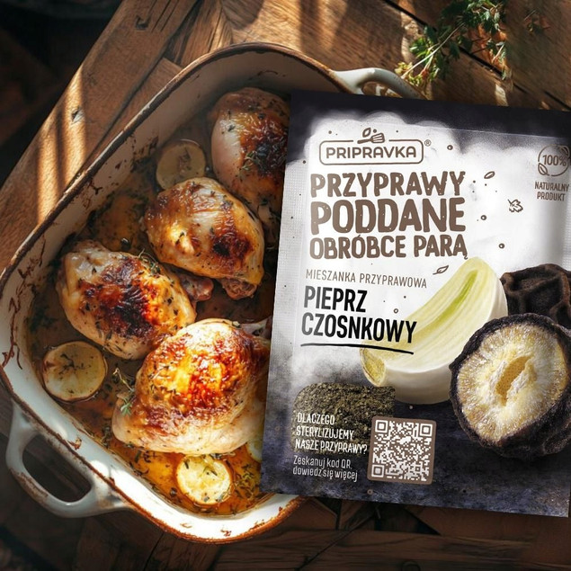 Pripravka Pieprz Czosnkowy — Przyprawa do Mięsa 20g (intensywny smak)