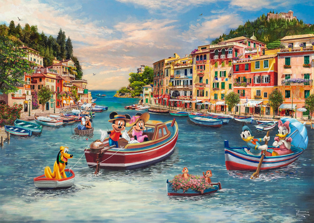 Schmidt Spiele Puzzle 1000 el. KINKADE Myszka Miki & Minnie Wakacje we Włoszech Disney PQ