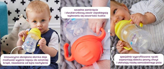 b.box Bidon ze słomką Gelato Cobalt 6 m+ 240 ml