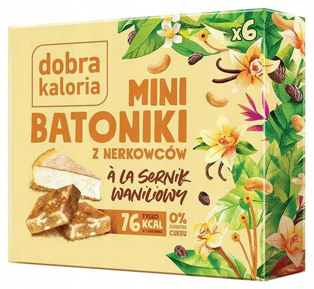 36x DOBRA KALORIA Zestaw Mini Batoników Bez Cukru Zdrowe Batony Mix Smaku