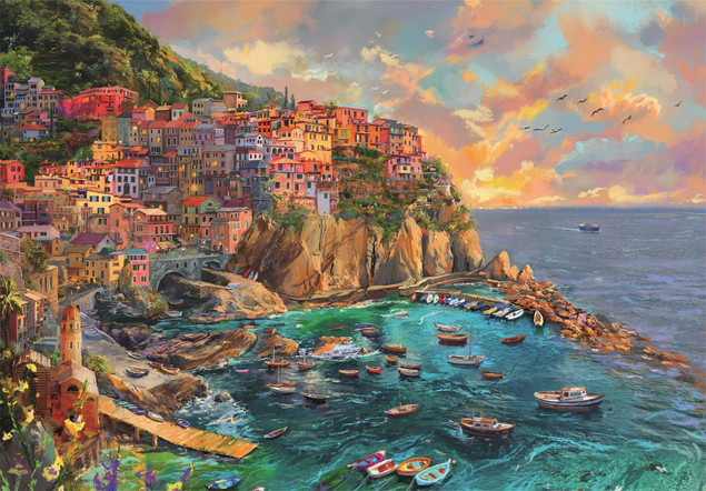 Puzzle 2000 el. Clementoni HQ Painted Manarola Włochy