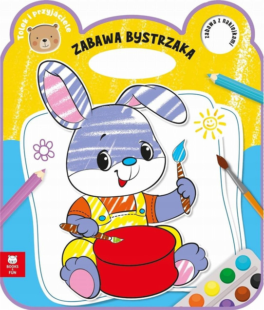 Zabawa bystrzaka. Zajączek – kolorowanka z naklejkami