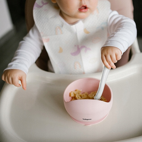 BABYONO Elastyczna Silikonowa Łyżeczka MIĘTOWA Dla Dzieci 785/02