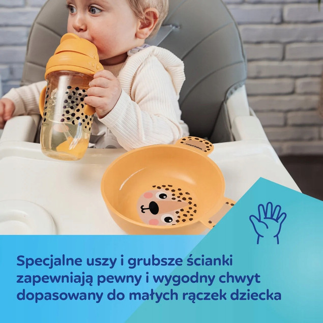 Canpol babies Miseczka 400 ml żółta Tygrys