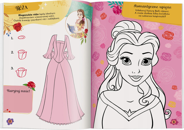 Disney Księżniczka Kwiaty KWI-9101 Kolorowanka z naklejkami
