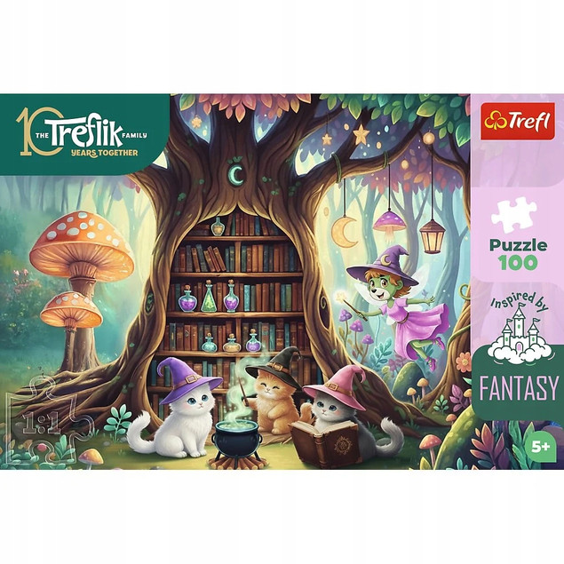 Puzzle 100 Czarodziejskie Kociaki Inspired by Fantasy Eco (16572)