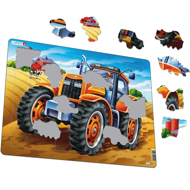 Puzzle Ramkowe Traktor Larsen M 37 el. dla Dzieci 3+