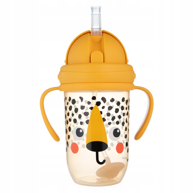 Canpol KUBEK NIEKAPEK Bidon z Obciążoną SŁOMKĄ 270 ml GEPARD 6M+