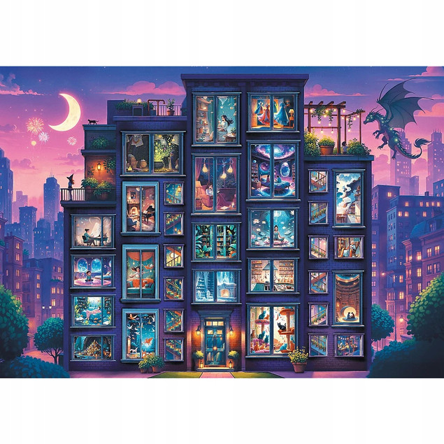 TREFL Puzzle 1000 Premium Plus At-Home Fantasy Noc pełna opowieści