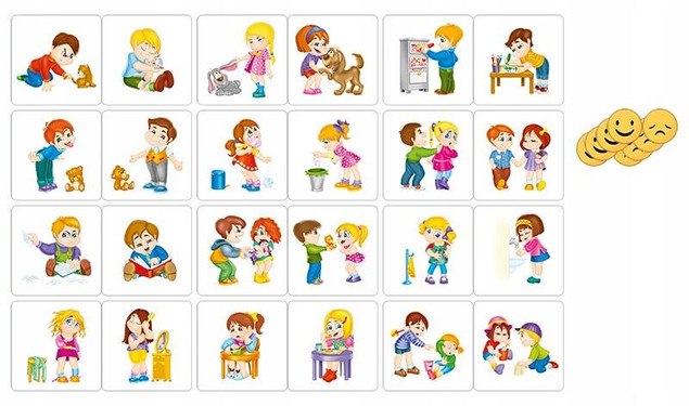 Gra Edukacyjna Dobre Wychowanie Układanka Wierszyki Mini 3+ Adamigo