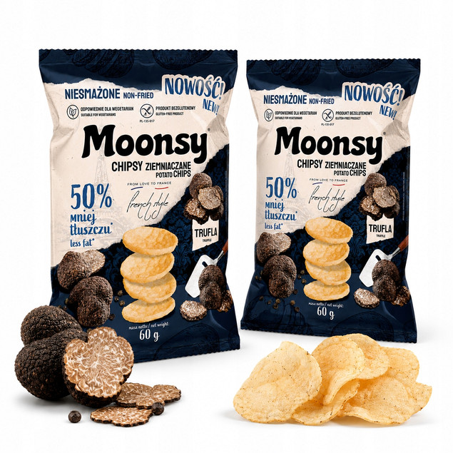 Moonsy Chipsy ziemniaczane trufla 60g x2 bez glutenu