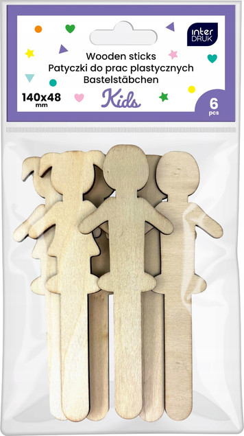 Zestaw Kolorowych Patyczków Plastycznych Kids 6 sztuk