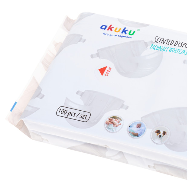 Pachnące WORECZKI Na Zużyte Pieluszki x100 Akuku A0002